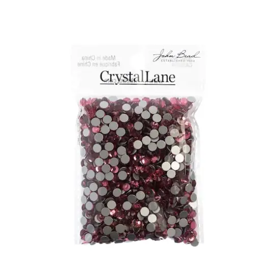John Bead Crystal Lane SS20 Round Flatback Czech Crystals, 1,440ct. Light Rose {4}