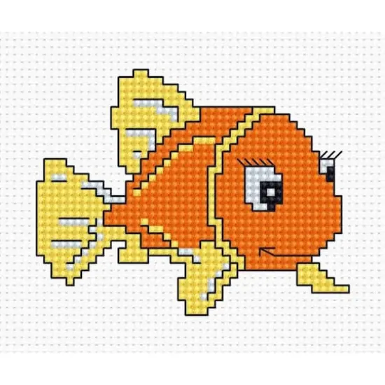 Luca-s Orange Fish Counted Cross Stitch Kit {1}