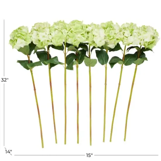 32" Green Hydrangea Artificial Flower Stem, 8ct. {8}