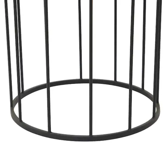 Black Metal Contemporary Accent Table Set {5}