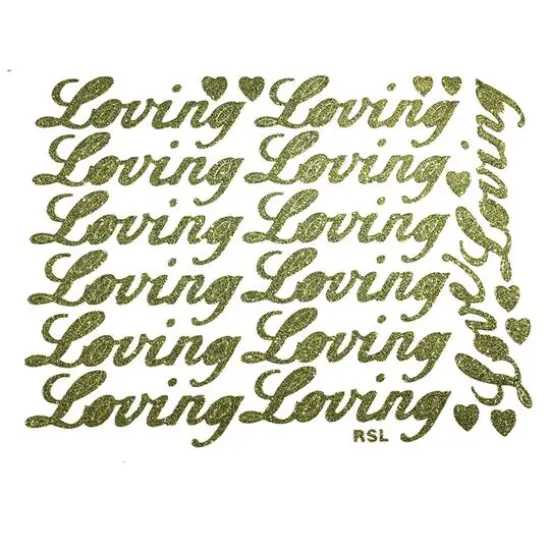 JAM Paper Loving Gold Script Floral Adhesive {1}