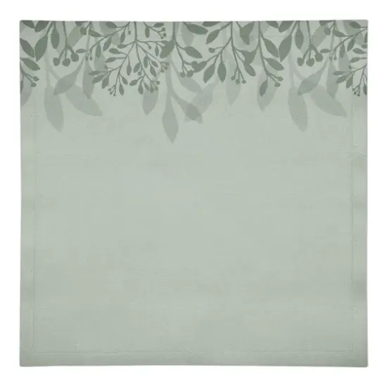 Floral Banner Cotton Twill Napkin Green {1}