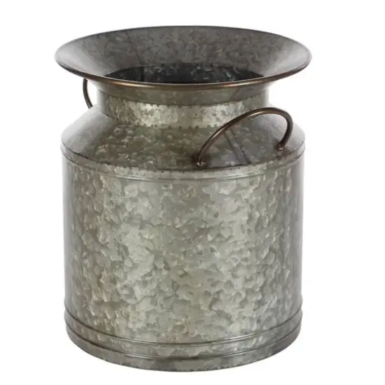 Rustic Gray Milk Can Planter Set {3}
