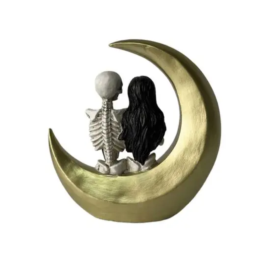 7.5" Skeleton Lovers on Gold Moon Tabletop D&eacute;cor by Ashland&reg; {3}