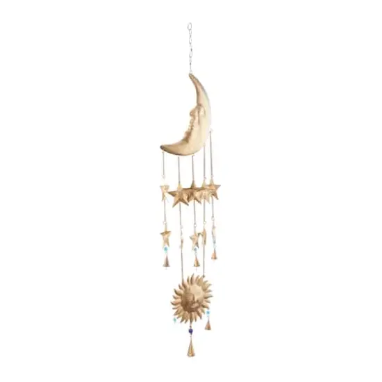 Gold Metal Eclectic Windchime, 9" x 1" x 39" {3}
