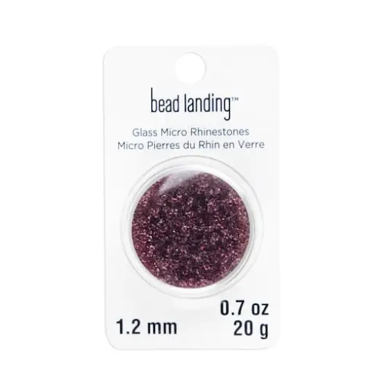 1.2mm Glass Micro Rhinestones by Bead Landing&trade;, 0.7oz. Amethyst {1}