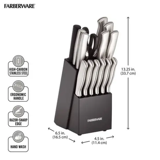 Farberware Stainless Steel Knife Block Set {3}