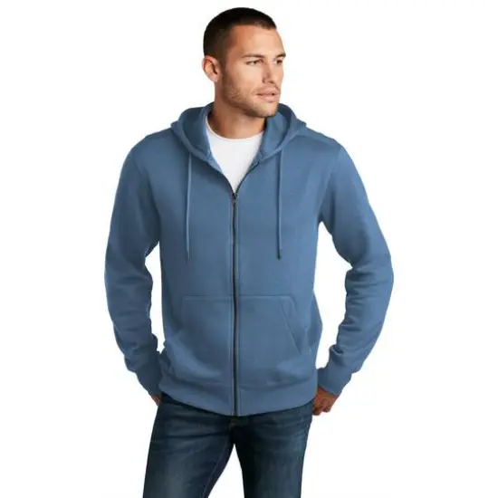 District&reg; Perfect Weight&reg; Fleece Full-Zip Hoodie Maritime Blue {4}