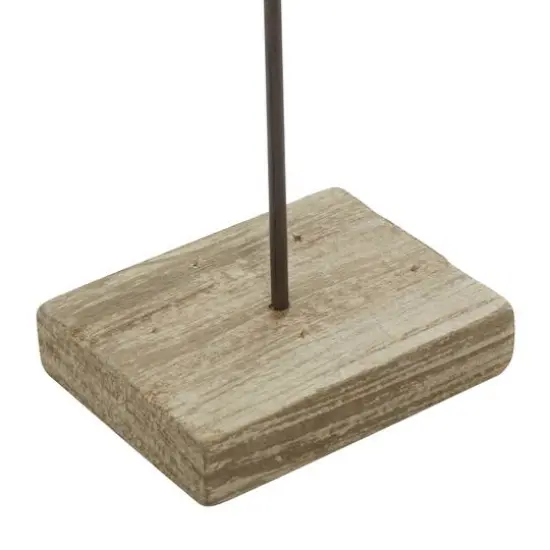 Set of 3 Brown Wood Coastal Bird Sculpture, 11" x 14" {8}