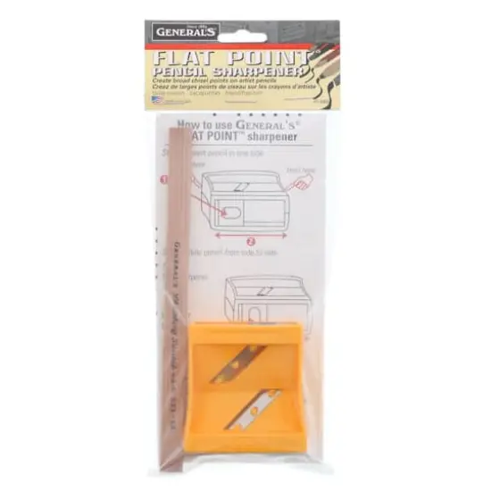 General's&reg; Flat Pencil Sharpener & Sketch Pencil {1}