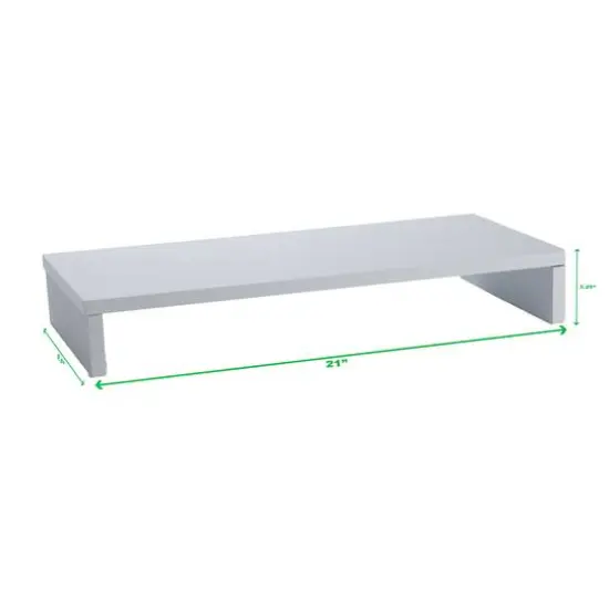 Mind Reader White Wooden Monitor Stand Riser {3}