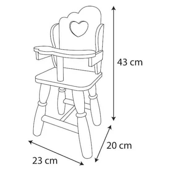 Lissi Dolls Wooden Baby Doll High Chair {5}