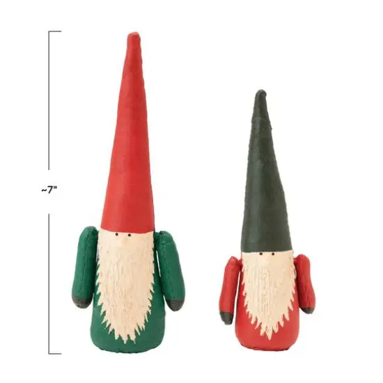 Hello Honey&reg; Hand-Painted Christmas Canvas Gnomes Set {4}