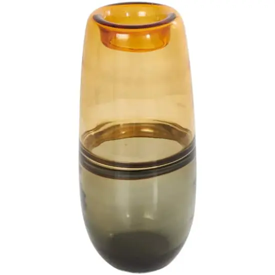 14" Orange Ombre Glass Vase {1}