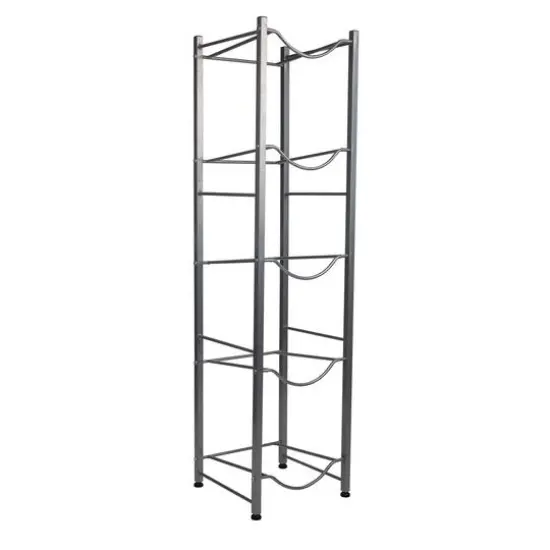 Mind Reader Silver 5-Gallon Water Bottle Jug Storage Rack {6}