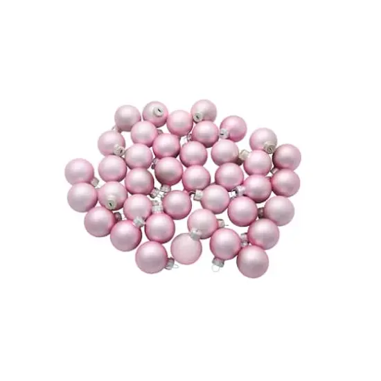 Whitehurst 40ct. 1.25" Matte Glass Ball Ornaments Baby Pink Matte {3}