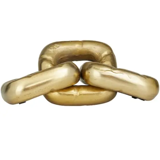 11" Aluminum Chain Sculpture Gold {6}