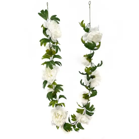 6ft. Cream Peony Garland by Ashland&reg; {3}
