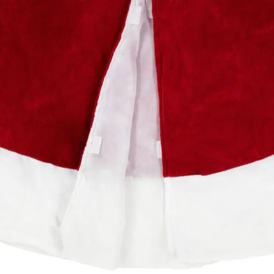 5ft. Red & White Velvet Christmas Tree Skirt {6}
