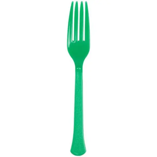 JAM Paper Premium Utensils Plastic Forks Party Pack, 48ct. Green {3}