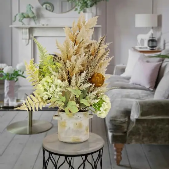 33" Potted Hydrangea & Palm Assortment {3}