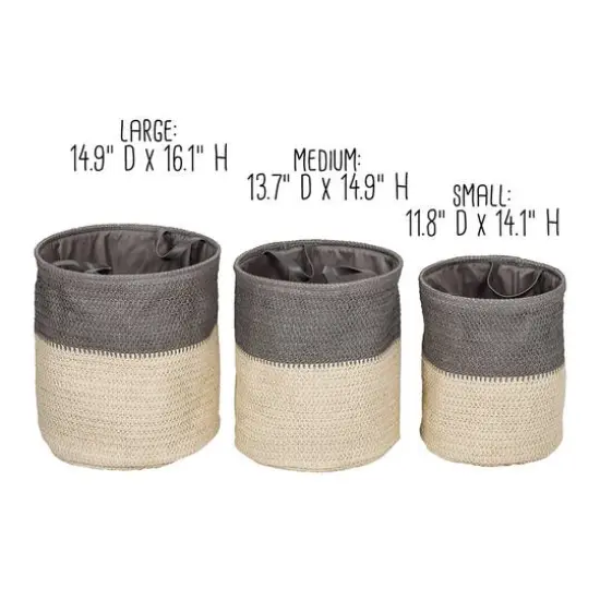 Honey Can Do Gray Flexible Laundry Basket Set {10}