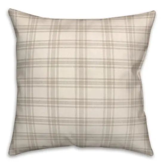 Gray Plaid Throw Pillow {1}