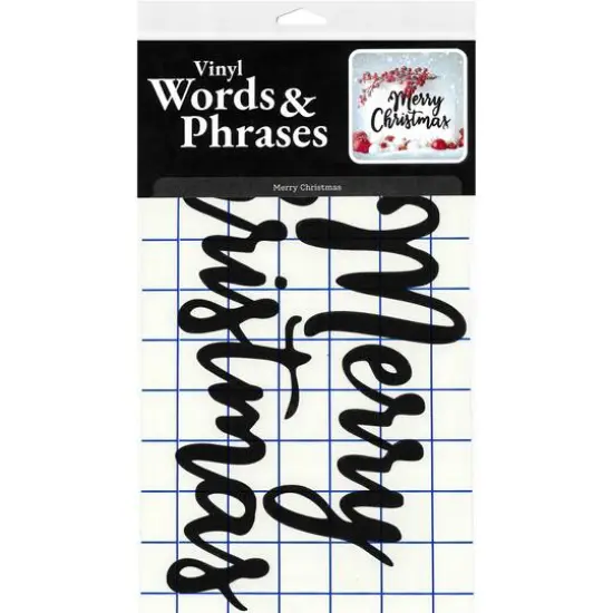Leisure Arts&reg; Vinyl Matte Black Merry Christmas Decal {4}