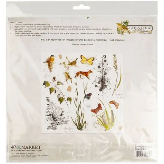 49 and Market Curators Meadow Rub-On Transfer Sheet {4}