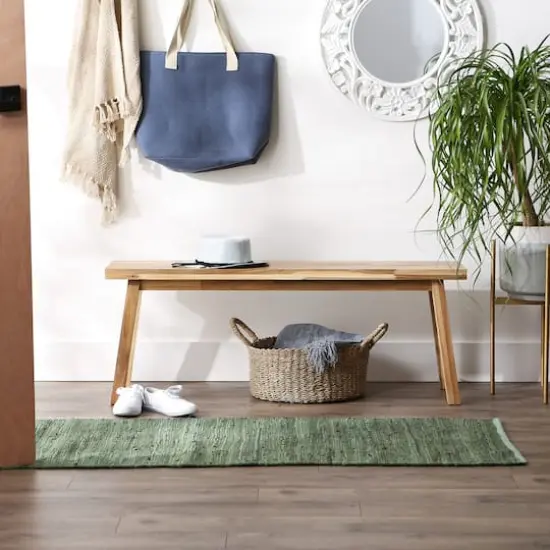 DII&reg; Olive Green Rag Rug, 2ft. x 6ft. {5}