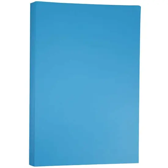 JAM Paper Bright 11" x 17" Tabloid Cardstock, 50 Sheets Blue {1}