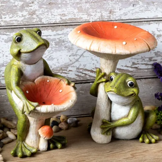 Garden Frog with Mushroom Set {3}