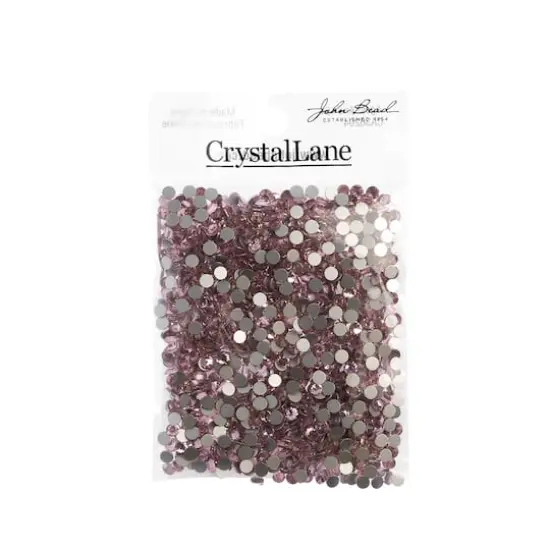 John Bead Crystal Lane SS16 Round Flatback Rhinestones, 1,440ct. Light Pink {4}