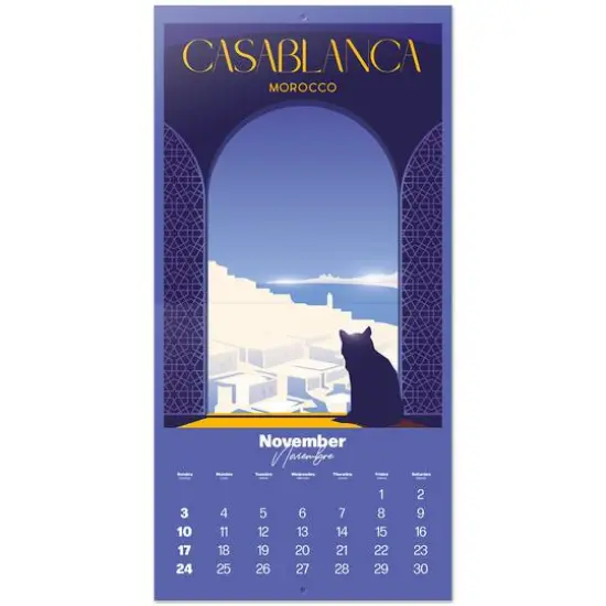 TF Publishing 2024 Travel Bilingual Wall Calendar {4}