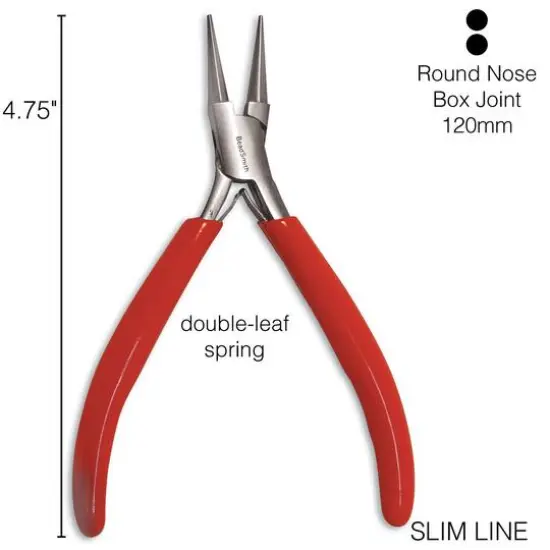 The Beadsmith&reg; 4.75" Red Round Nose Pliers {6}