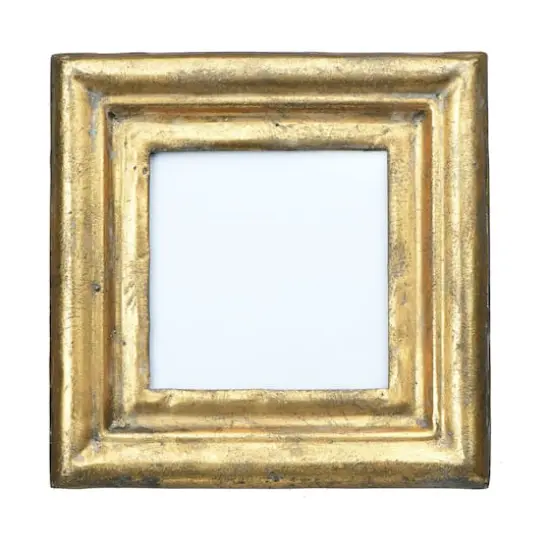 Hello Honey&reg; Antiqued Gold Square 3.5" x 3.5" Picture Frame {5}