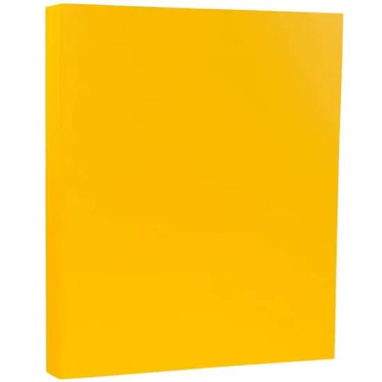JAM Paper Matte 8.5'' x 11'' 28lb. Paper, 50 Sheets Sunflower Yellow {1}