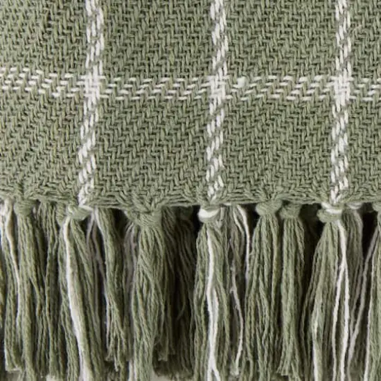 DII&reg; Checked Plaid Throw Artichoke Green {6}