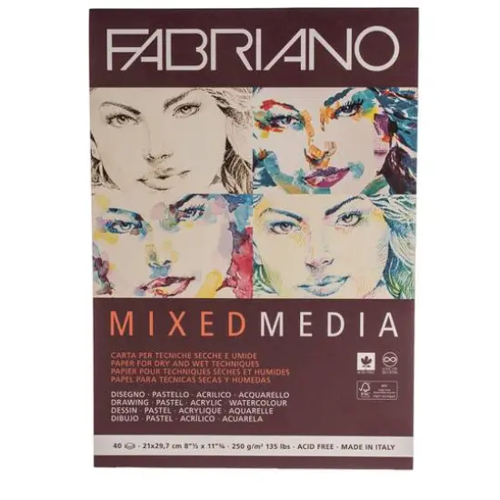 Fabriano 9" x 12" Mixed Media Pad, 40 Sheets {1}