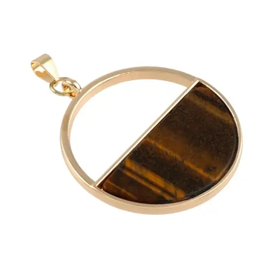 Tiger's Eye Half Circle Pendant by Bead Landing&trade; {1}