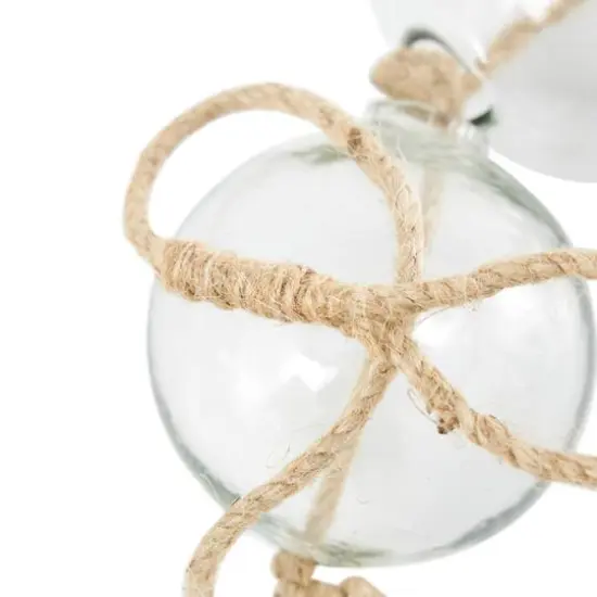 8ft. Extra Long Handmade Glass Beaded Garland with Tassels Clear {6}