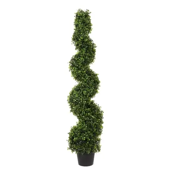 4ft. Potted Green Boxwood Spiral Tree {1}
