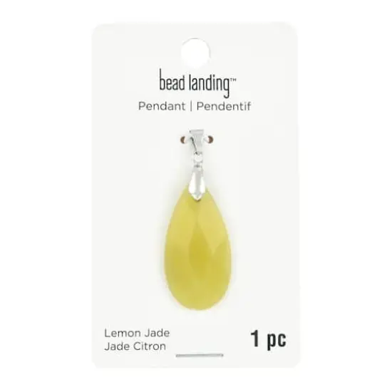 Lemon Jade Teardrop Pendant by Bead Landing&trade; {1}