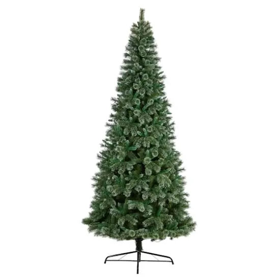 10ft. Pre-Lit Wisconsin Snow Tip Pine Artificial Christmas Tree, Clear LED Lights {4}