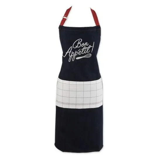 Bon Appetit Denim Embroidered Apron {1}