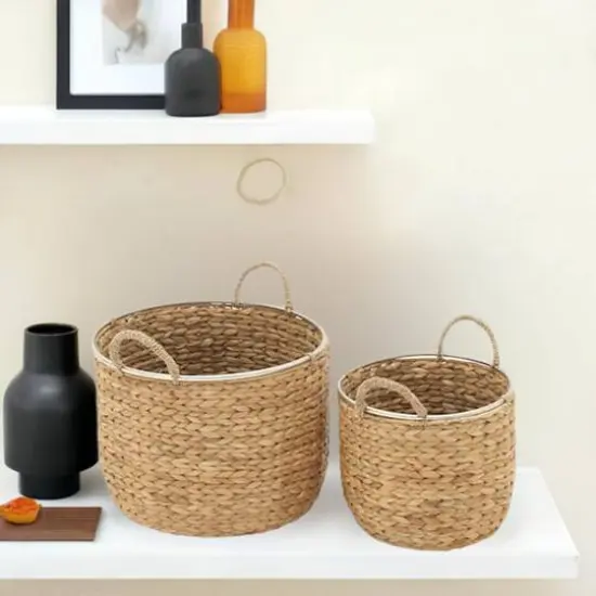 Tan Seagrass Natural Storage Basket Set {1}