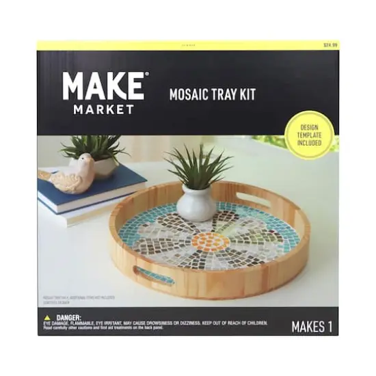 14" Round Daisy Mosaic Tray Kit by Make Market&reg; {1}
