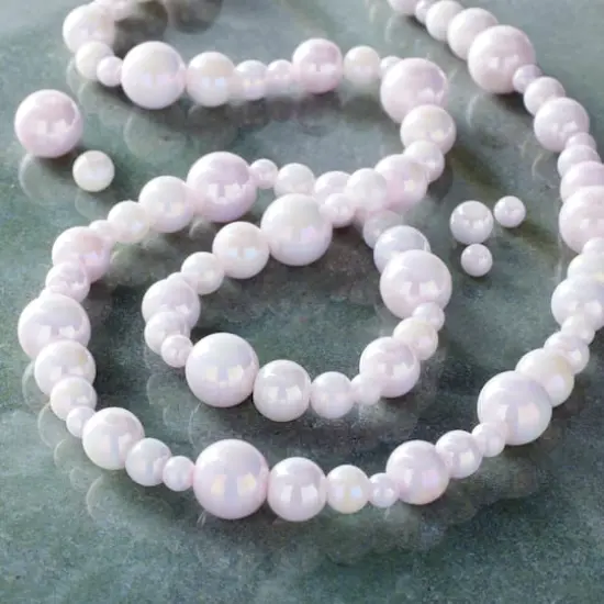 Light Violet Marble Glass Round Beads by Bead Landing&trade; {3}