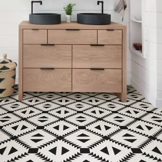 FloorPops Parla Peel & Stick Floor Tiles {4}