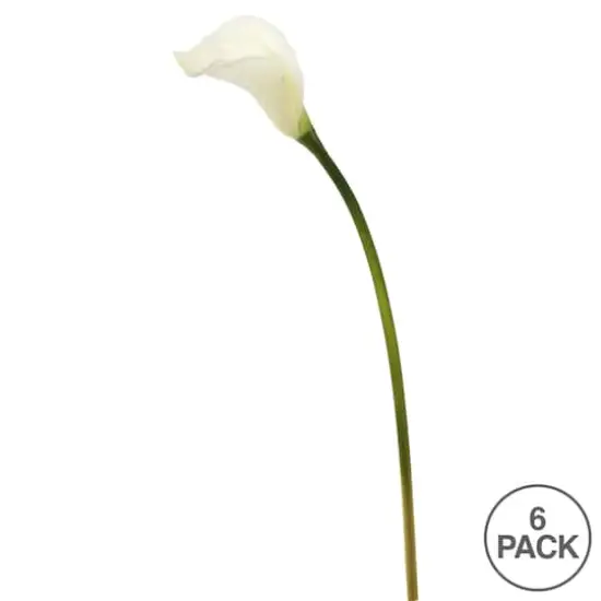 26'' Artificial White Calla Lily Stem, 6ct. {4}